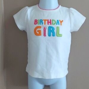 Carter’s Birthday Girl short sleeve top tee shirt - white - size 24 mos